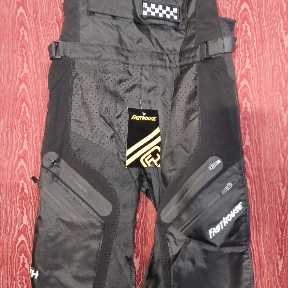 FASTHOUSE Motorall Black Speed Style Dirt Bike/Motorcycle Bib Racing Suit Sz 32 - Picture 4 of 16